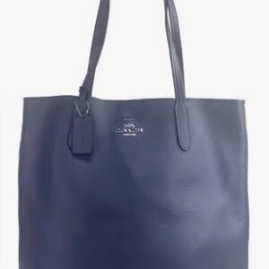 Coach Dark Blue Leather Tote